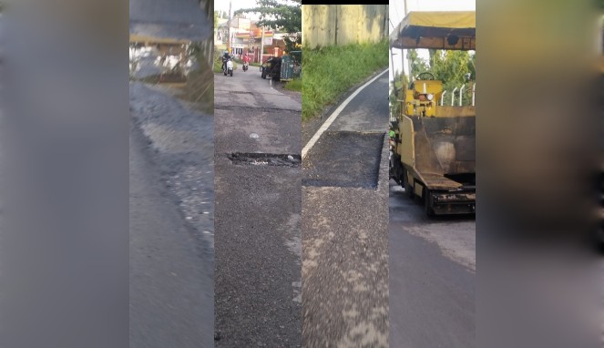 Minim Rambu, Pengerjaan Jalan di KH. Abd. Jabbar Ashiry Dikeluhkan Pengendara