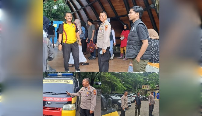 Patroli Libur Nasional: Personel Polsek Manggala Pastikan Keamanan di Bugis Waterpark Adventure