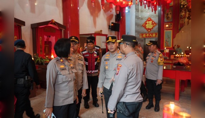 Kapolres Makassar Tinjau Langsung Kesiapan Pengamanan Jelang Perayaan Imlek