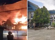 Aula dan Ruang Keuangan Kantor Disdik Makassar Hangus Terbakar