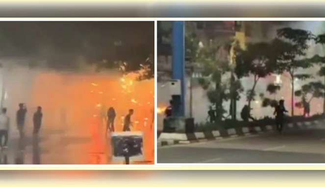 Viral! Perang Petasan Pecah di Malam Tahun Baru 2025 di Makassar