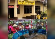 Dukung Gizi Anak, Polres Gowa Panen Ikan dan Sayuran di Polsek Bontomarannu