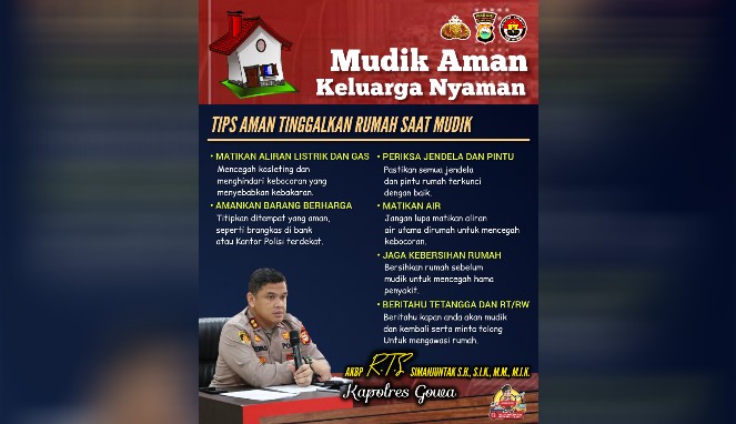 Kapolres Gowa Bagikan Tips Mudik Aman: Rumah Terjaga, Perjalanan Nyaman