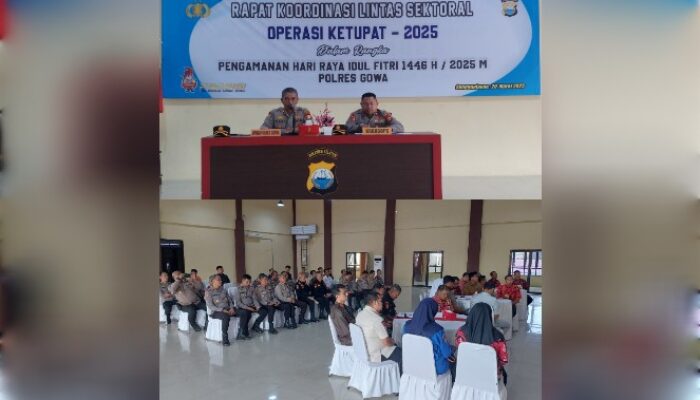 Polres Gowa Siapkan Pengamanan Maksimal untuk Idulfitri 2025 Melalui Rapat Koordinasi