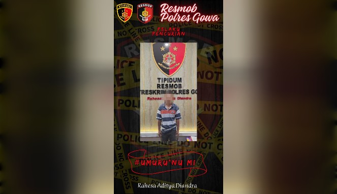 Aksi Nekat Curi Mesin Air, Pria di Pallangga Dibekuk Tim Resmob Polres Gowa