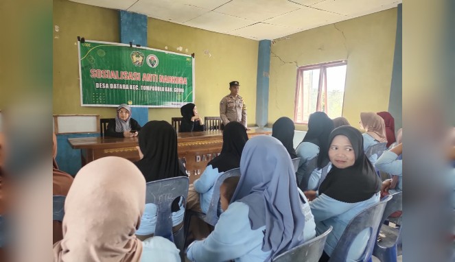 Cegah Narkoba Sejak Dini, Bhabinkamtibmas Desa Datara Ajak Warga Jadi Garda Terdepan