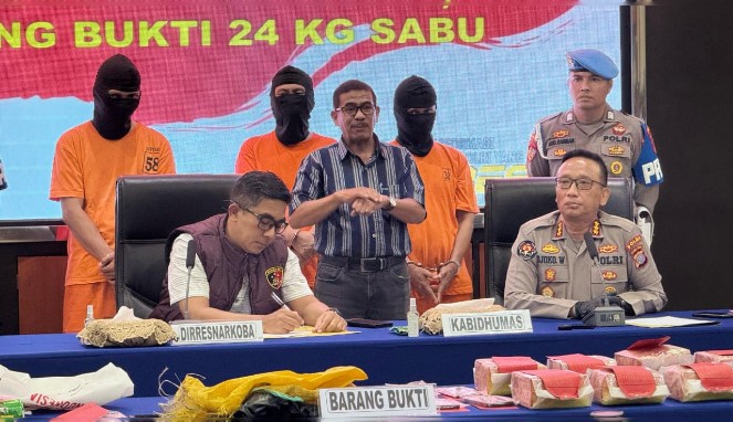 Polisi Gagalkan Peredaran 24 Kg Sabu di Palu, 3 Pelaku Ditangkap
