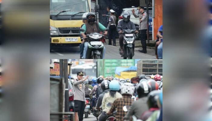 Kapolres Gowa Baru Langsung Turun Urai Kemacetan di Jembatan Kembar