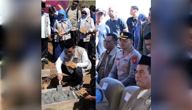 Kapolres Gowa Hadiri Peletakan Batu Pertama Sekolah Unggulan KKSS oleh Menteri Pertanian