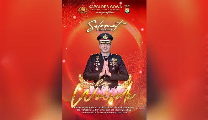 Polres Gowa Rayakan Semangat Waisak dengan Pesan Toleransi Antarumat Beragama