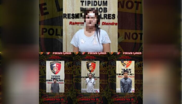 Empat Pelaku Curanmor dan Penadah Dibekuk Tim Resmob Gowa di Makassar