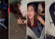 Momen Haru Pengemudi Mobil Ladies Angkat Jempol Meski Berlumuran Darah