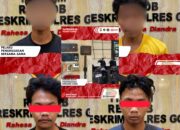 Resmob Polres Gowa Gerak Cepat Ringkus Empat Pelaku Pengrusakan Lima Masih Buron