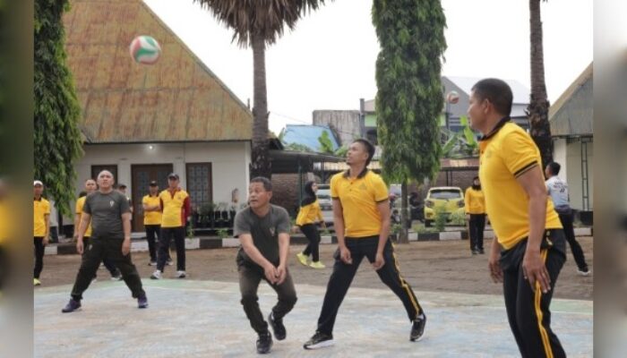 TNI Polri di Gowa Semakin Solid Lewat Olahraga Voli Bersama