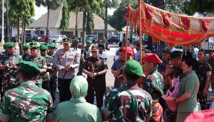 Sinergitas TNI-Polri Kokoh, Kapolres Gowa Hadiri Kunjungan Kerja Danrem 141/Toddopuli