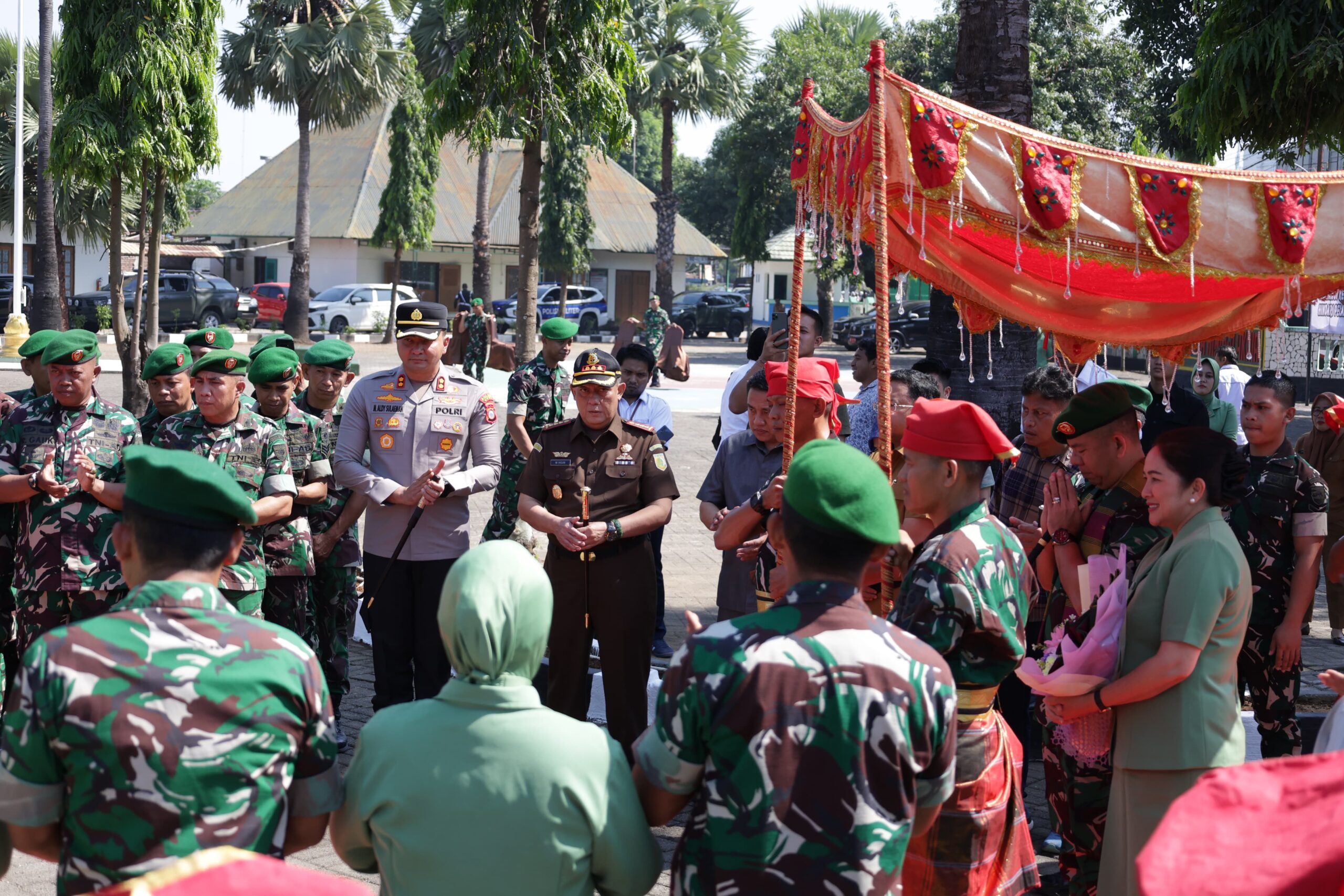Sinergitas TNI-Polri Kokoh, Kapolres Gowa Hadiri Kunjungan Kerja Danrem 141/Toddopuli