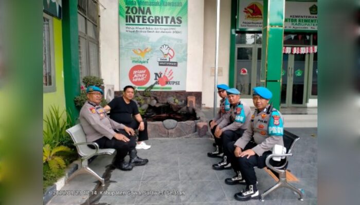 Kasi Propam Polres Gowa Jalin Sinergi dengan Kemenag Bangun Kebersamaan