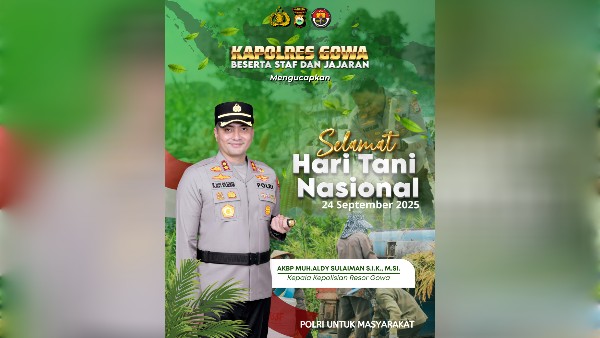 Polres Gowa Ajak Masyarakat Hargai Jasa Petani, Penopang Hidup Bangsa