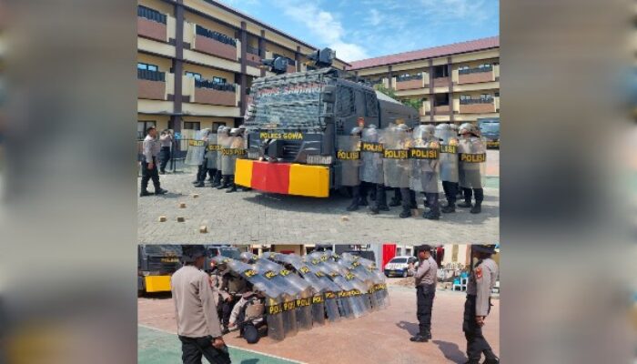 Polres Gowa Gelar Latihan Dalmas, Tumbuhkan Respon Cepat dan Tepat