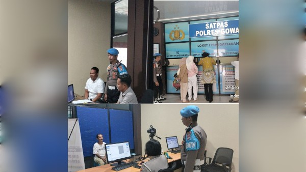 Sipropam Polres Gowa Turun Langsung Awasi Layanan SPKT, SKCK, dan SIM
