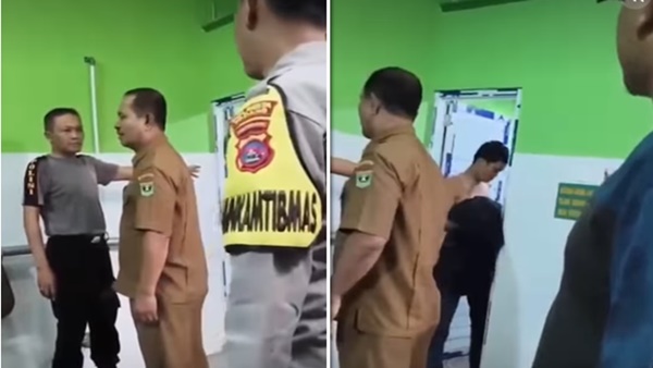 Oknum Guru SMA Padang dan pemuda dipergoki warga saat melakukan aksi di toilet masjid (Tangkapan layar video)