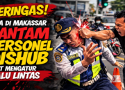 Tanpa Ampun! Pria di Makassar Hajar Petugas Dishub di Tengah Tugas Pengaturan Lalin