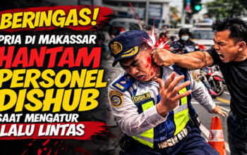 Tanpa Ampun! Pria di Makassar Hajar Petugas Dishub di Tengah Tugas Pengaturan Lalin