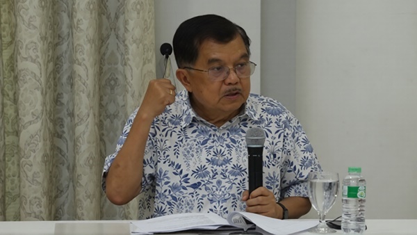 Jusuf Kalla saat konferensi pers terkait polemik ceramah di Jakarta (Ist)