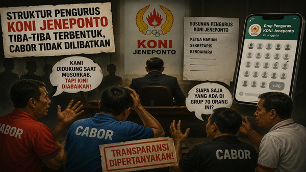 Pengurus KONI Jeneponto Tuai Kecaman, Nama-Nama Tiba-Tiba Bermunculan