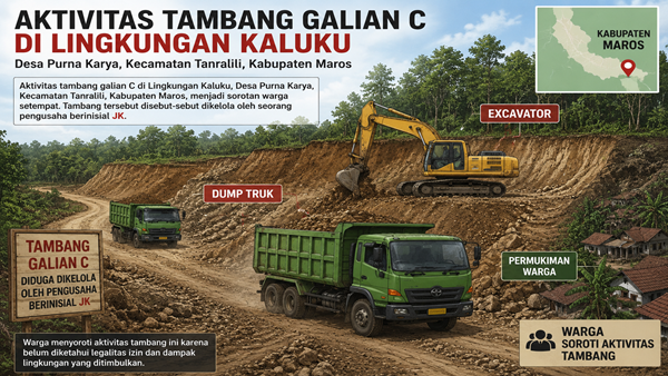 Warga Resah, Tambang Galian C di Kaluku Diduga Bebas Beroperasi Tanpa Hambatan