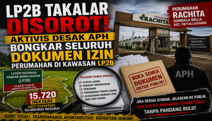 Usut dari Akar! Aktivis Minta APH Telusuri Seluruh Riwayat Lahan LP2B Takalar