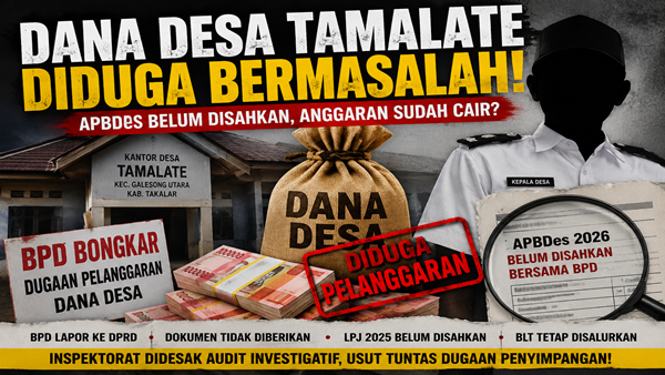 Dana Desa Jadi Bara, BPD Bongkar Dugaan Kejanggalan Pengelolaan Anggaran Tamalate