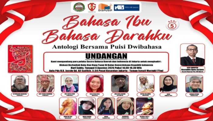 Sambut HUT RI Ke-81, TISI Luncurkan Antologi Puisi Dwi Bahasa “Bahasa Darahku”