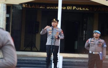 Kapolres Maros Pimpin Apel Perdana Tekankan Integritas dan Kejujuran