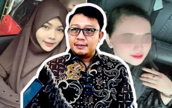 Foto kolase - Owner RA Skincare (kiri) Kuasa Hukum Owner RA Skincare, Wawan Nur Rewa (tengah), dan Owner Skincare AHA (kanan)