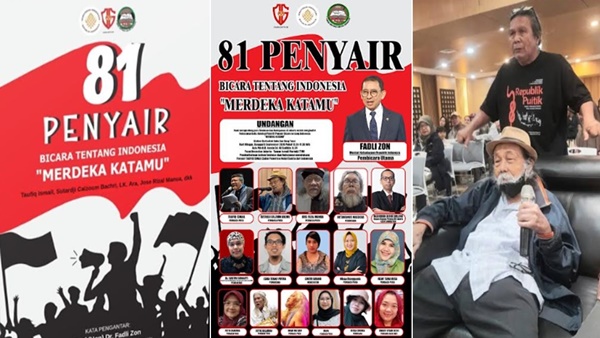 Ketua Taman Inspirasi Sastra Indonesia (TISI) Octavianus Masheka (Bung Octa) bersama Penyair Sutardji Calzoum Bachri dalam suatu acara sastra di PDS.HB.Jassin, TIM, Jakarta, belum lama ini. (Foto : Lasman Simanjuntak)